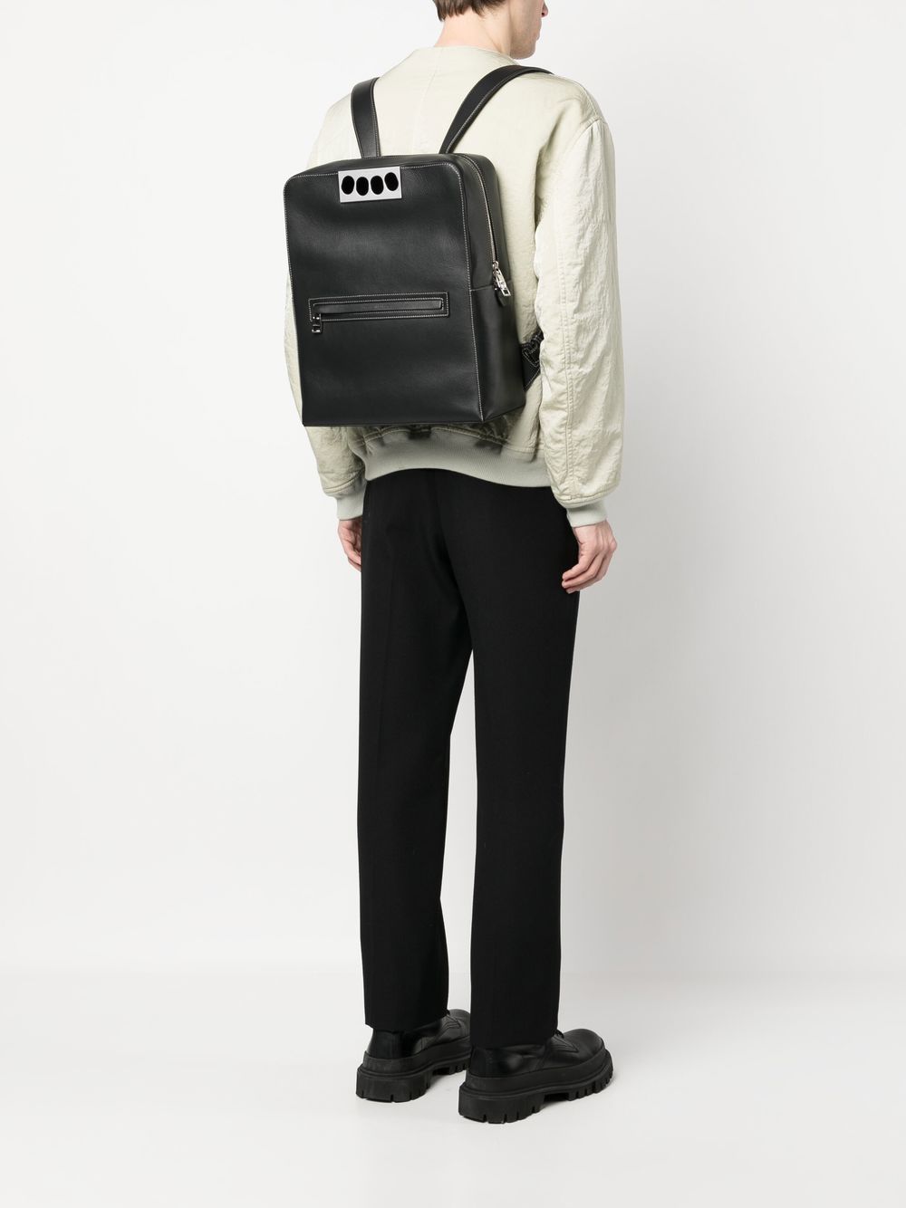 Alexander McQueen signature-handle leather backpack