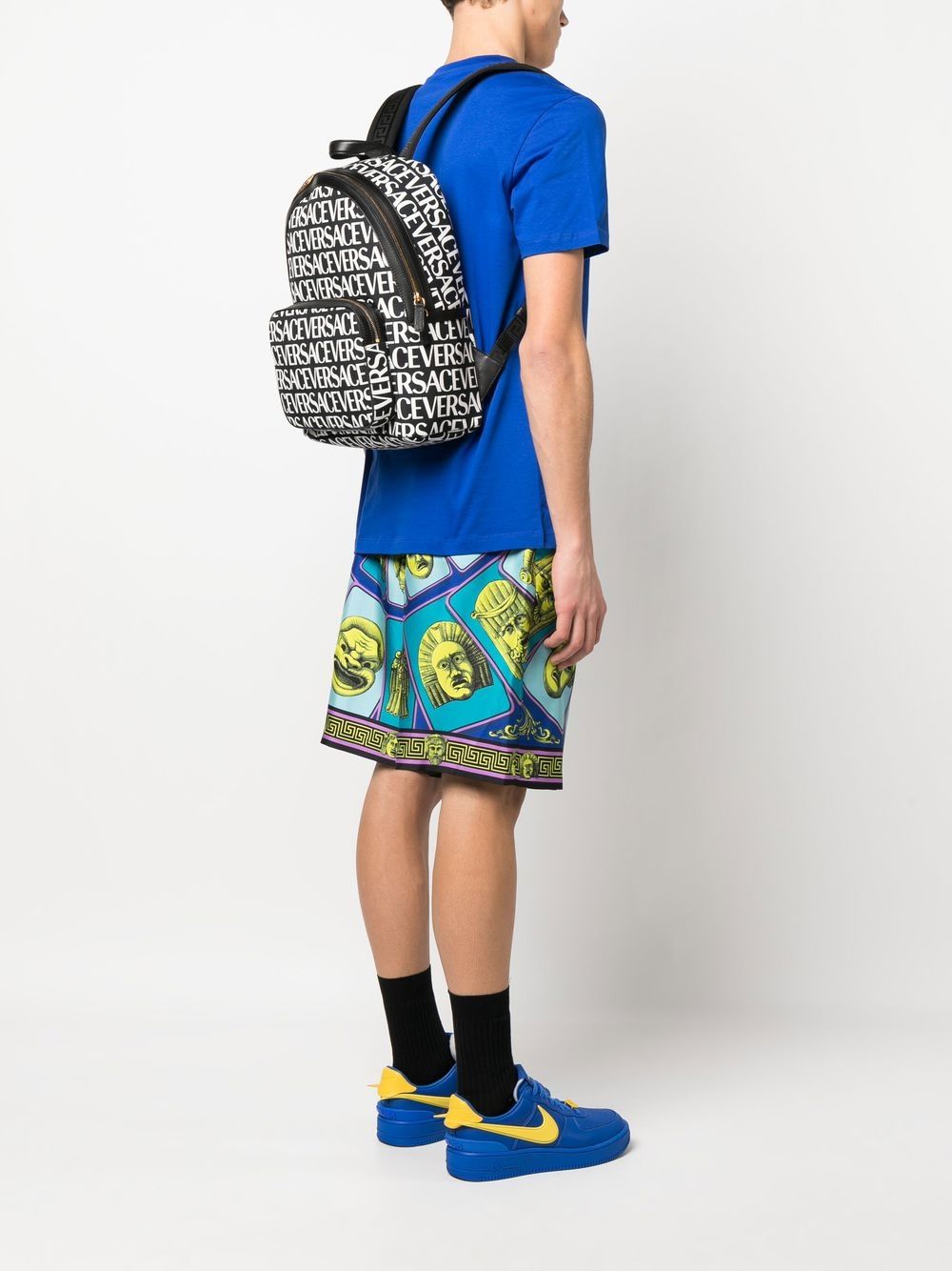 Versace logo-print backpack