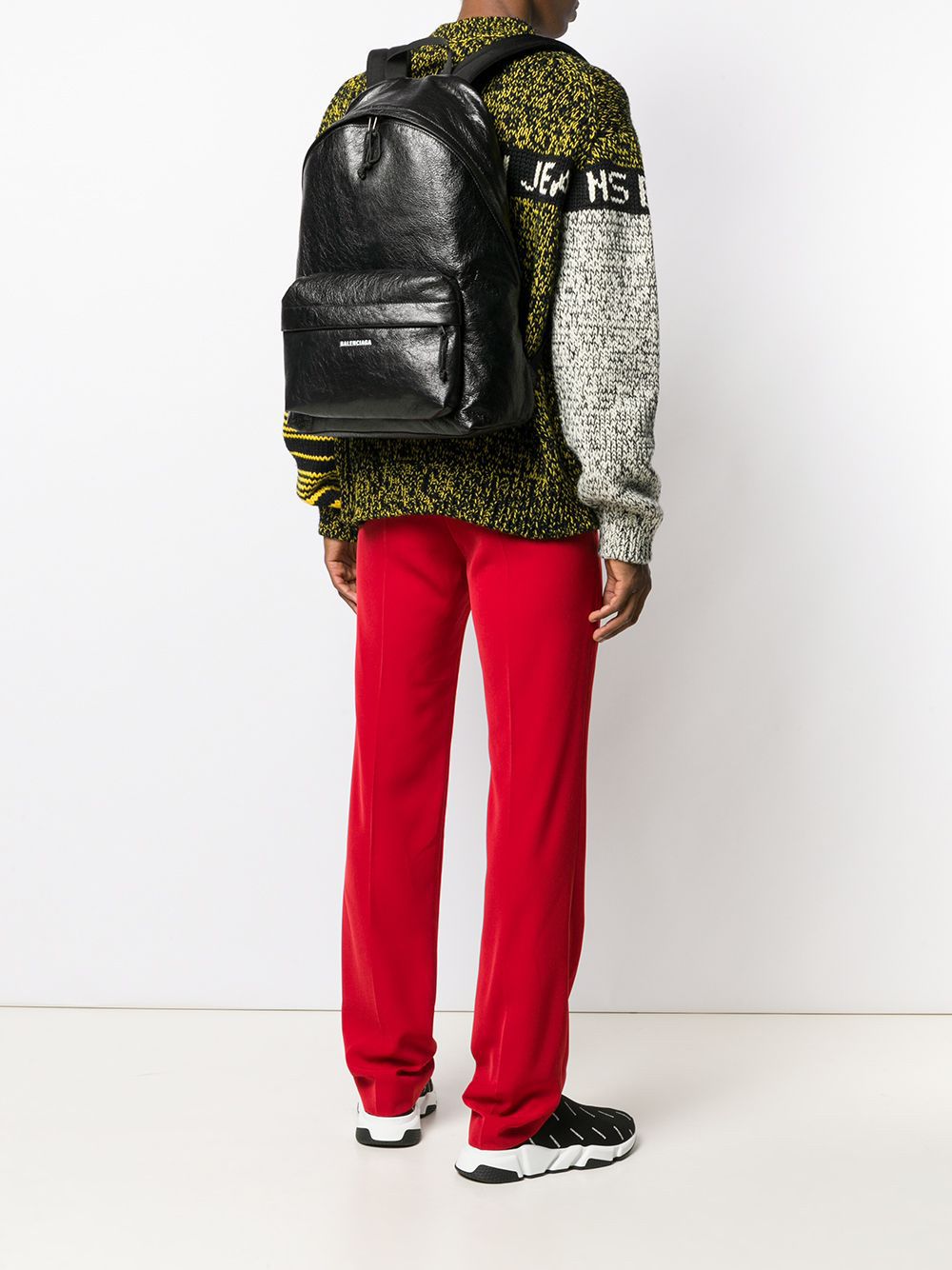 Ba*len*cia*ga logo printed backpack