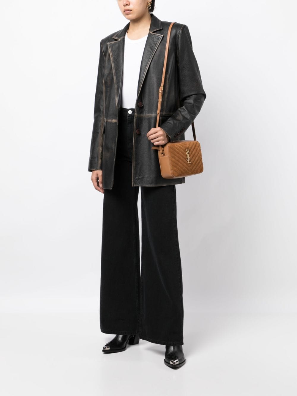 Saint Laurent Lou suede camera bag