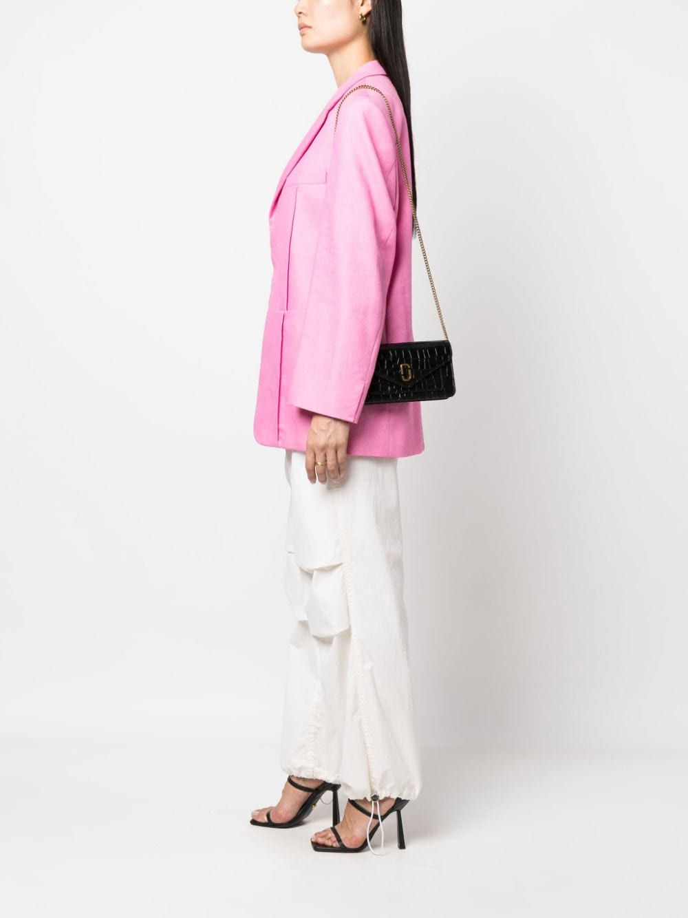 Marc Jacobs The Croc-Embossed Longshot chain wallet