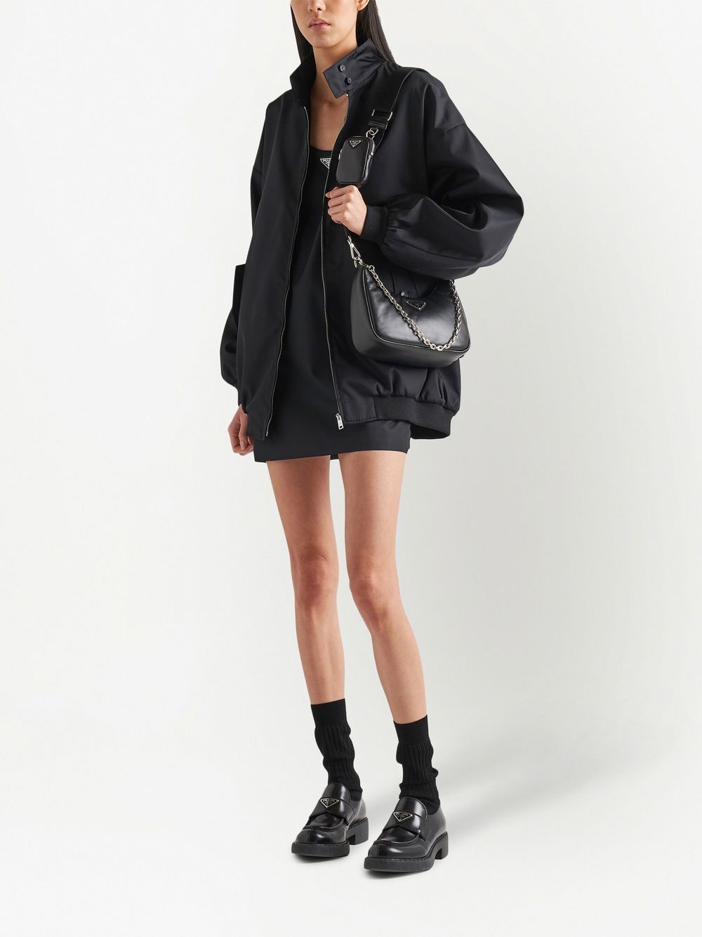 Pra*a re-edition 2005 padded leather shoulder bag