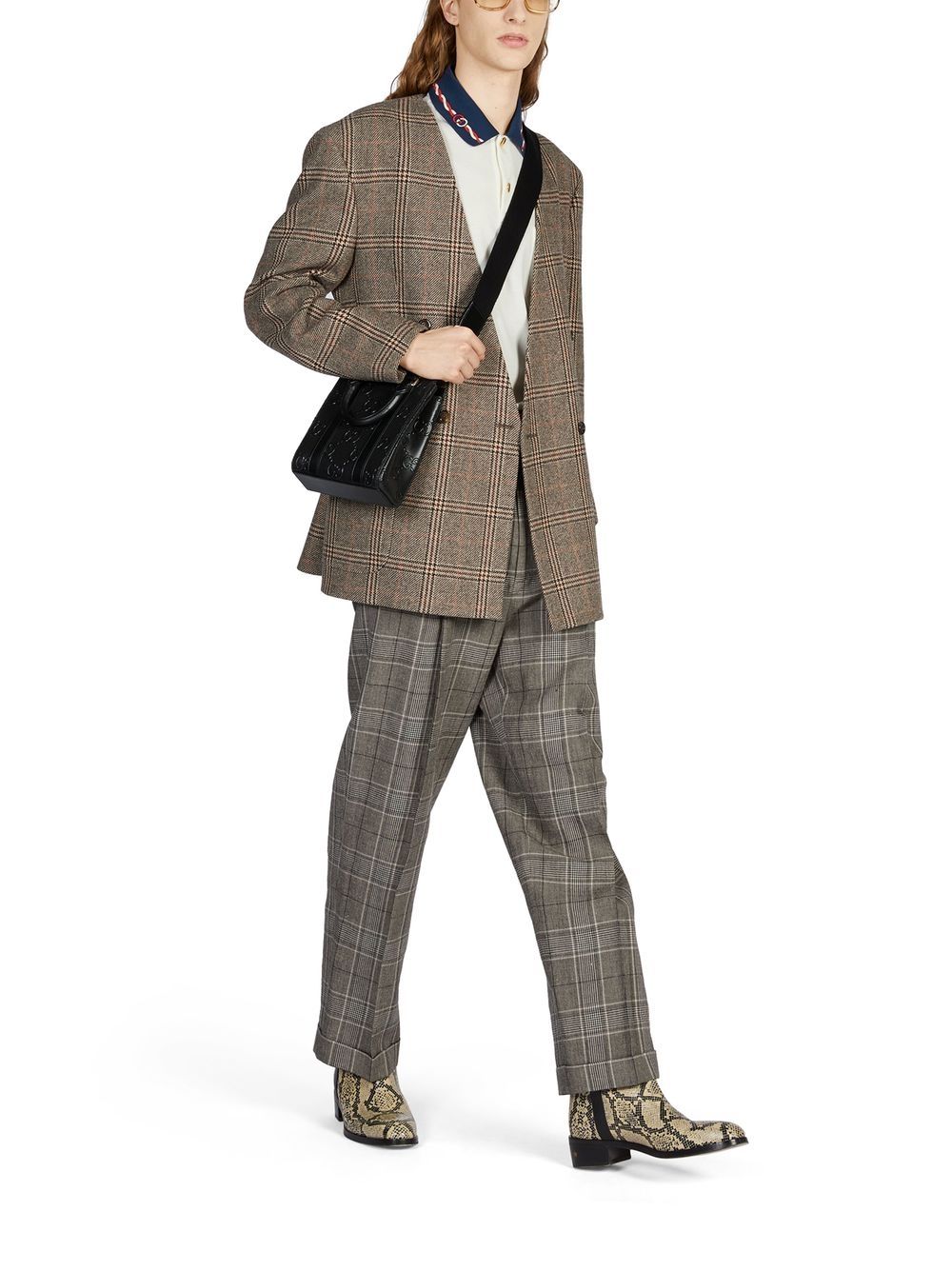 G*u*i gg-embossed mini leather tote bag