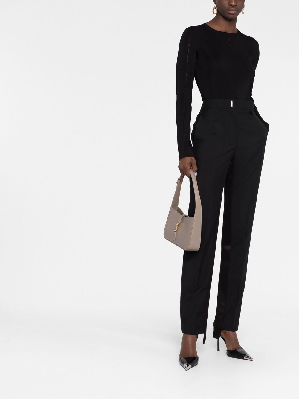 Saint Laurent Le 5 à 7 monogram-plaque shoulder bag