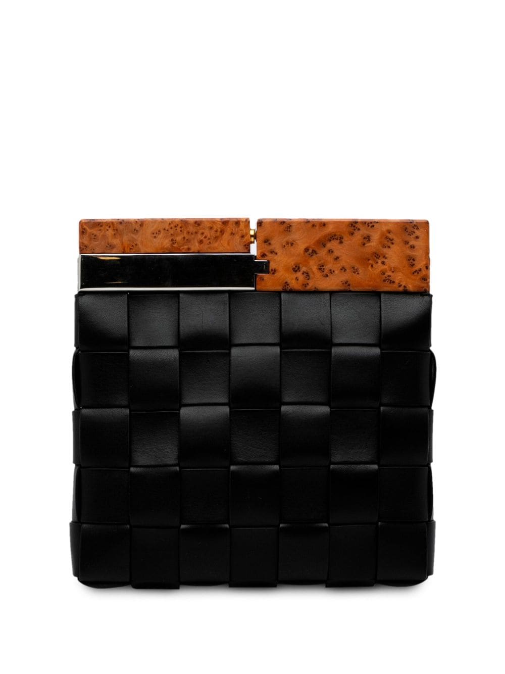 Bo*te*ga ve*ne*ta intrecciato snap clutch bag