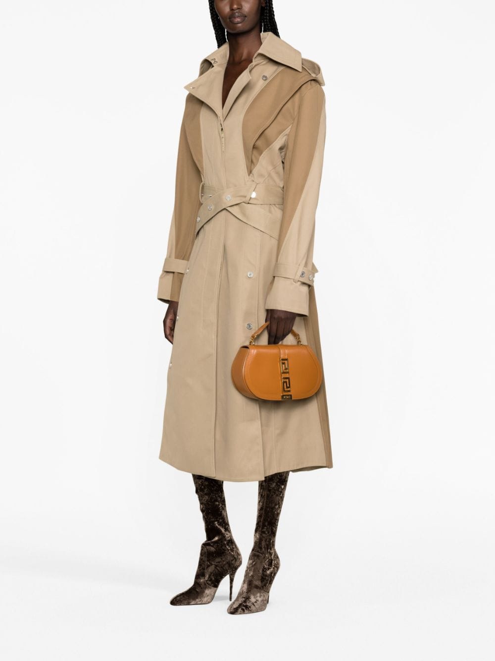 Versace Greca Goddess leather shoulder bag