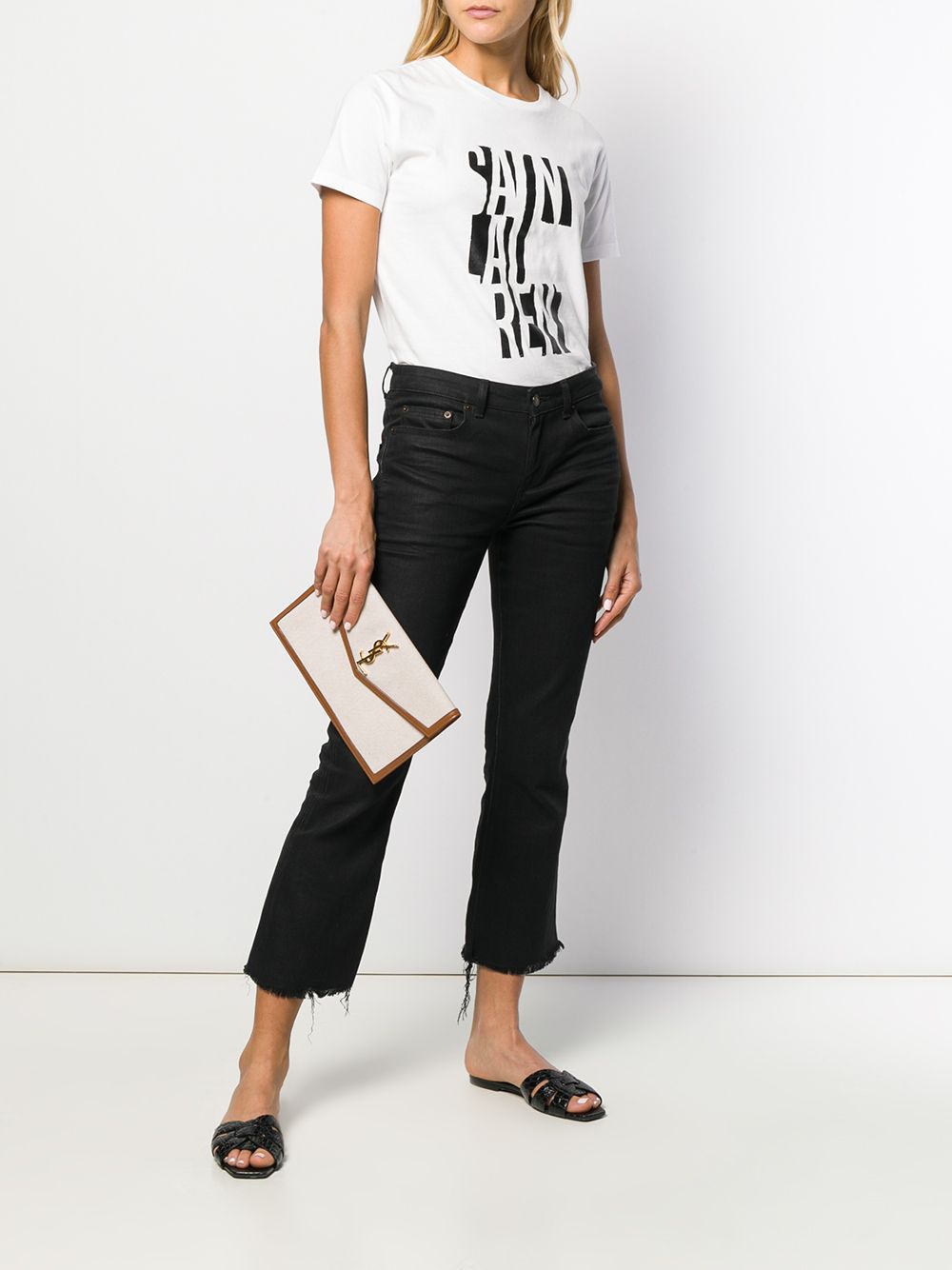 Saint Laurent Monogram envelope clutch bag