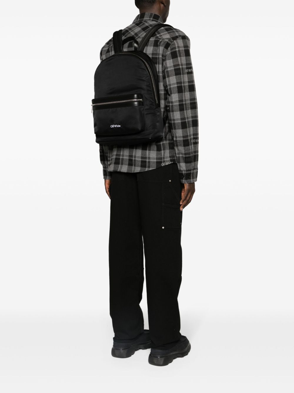 Off-White embroidered-logo backpack