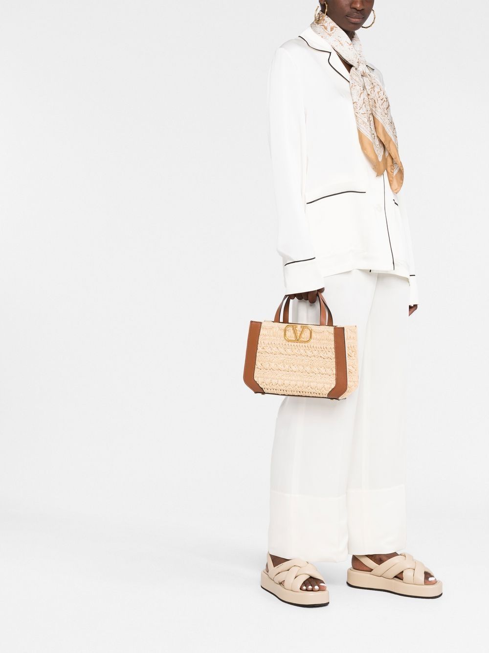 Valentino Garavani VLogo woven tote bag