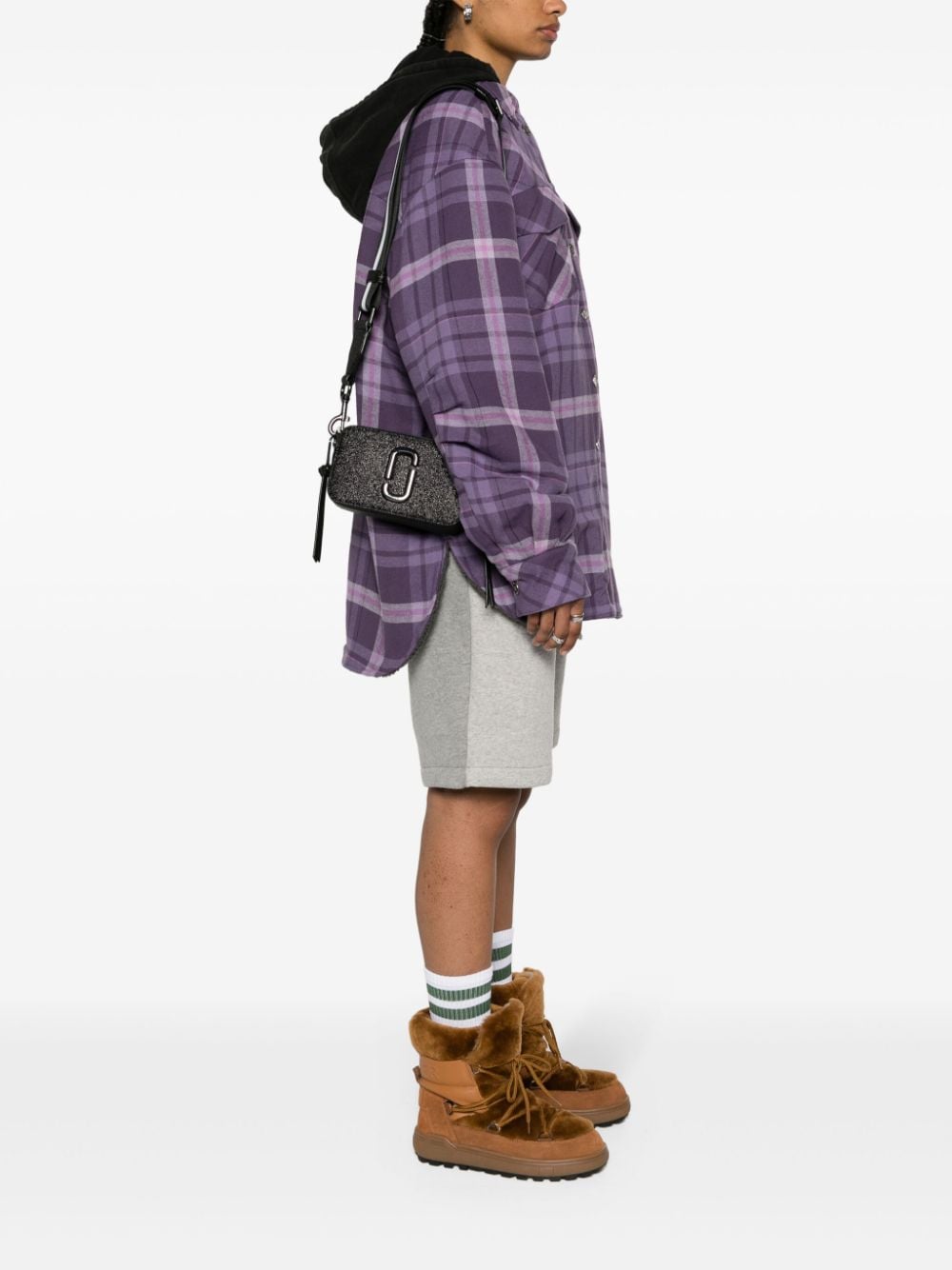 Marc Jacobs The Metallic Glitter Snapshot camera bag