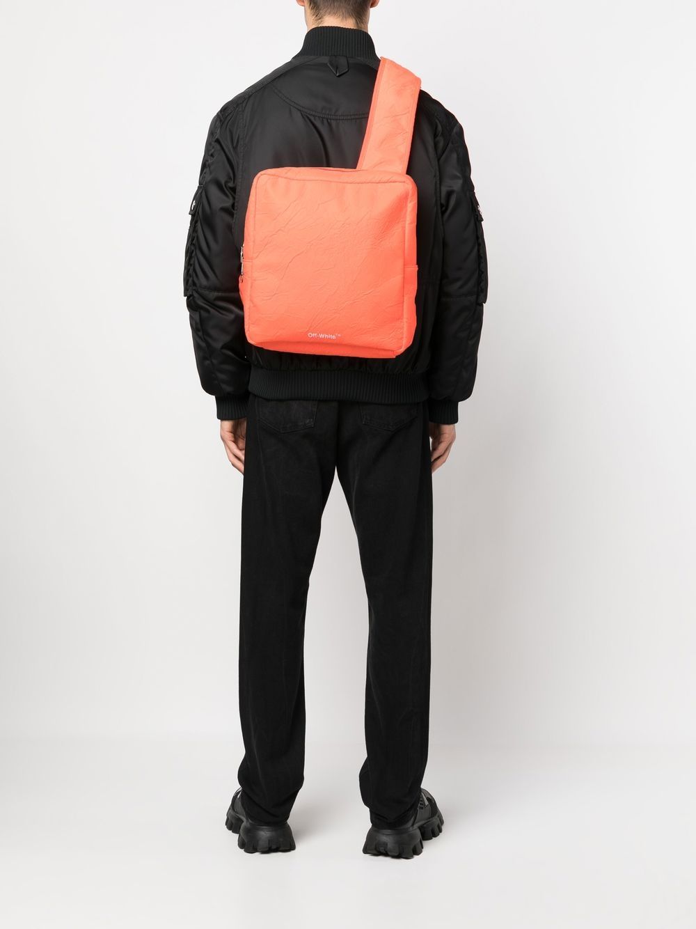 Off-White logo-print messenger bag