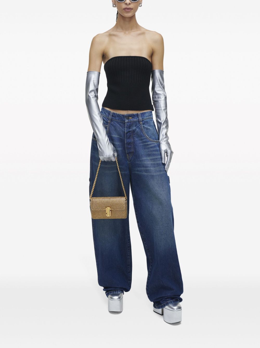 Marc Jacobs The J Marc rhinestone-embellished mini bag