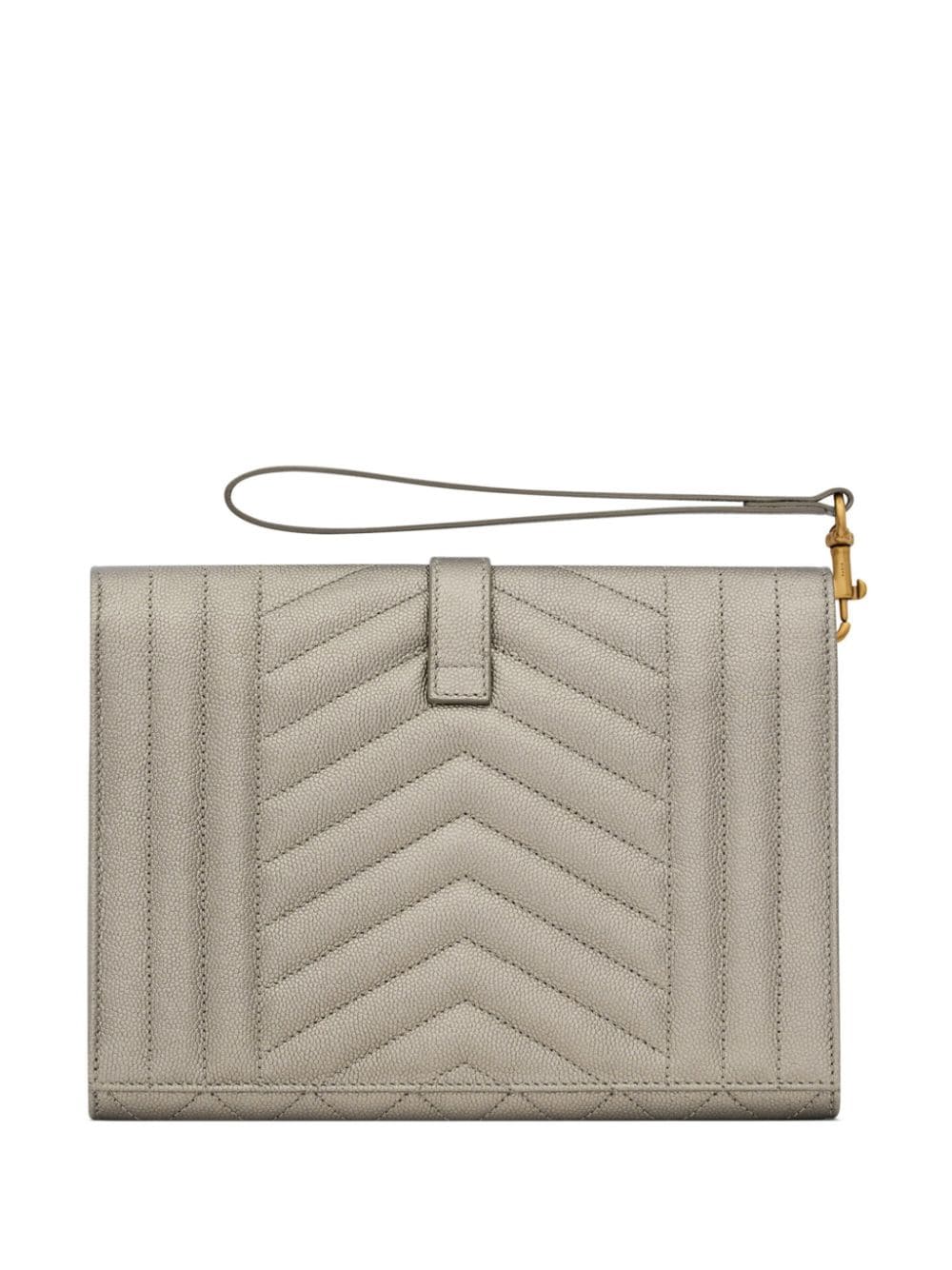 Saint Laurent Envelope quilted leather clutch bag