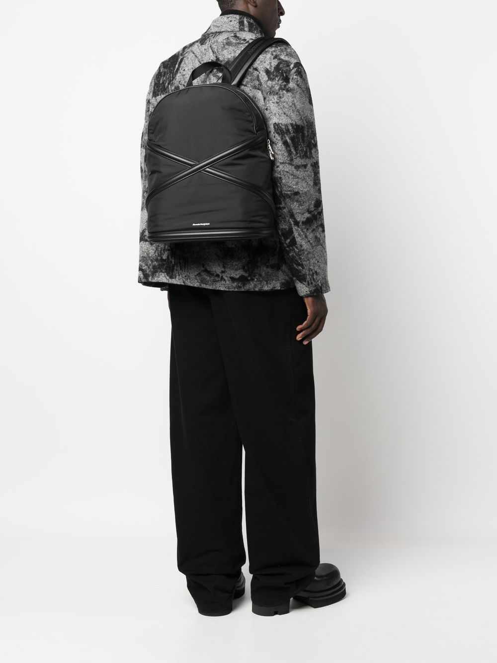 Alexander McQueen The Harness logo backpack