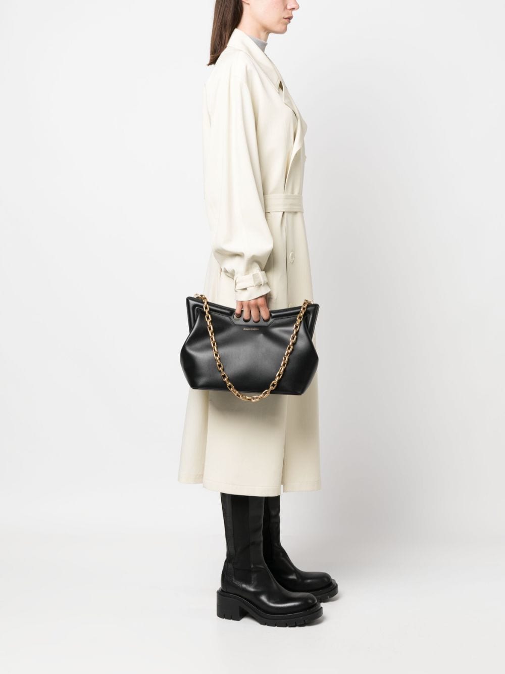 Alexander McQueen The Peak leather shoulder bag