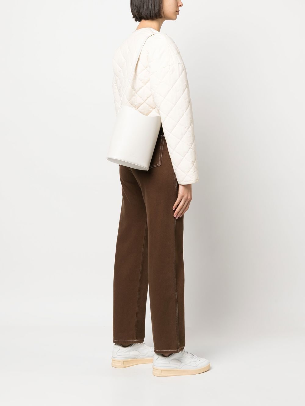 Il Bisonte embossed-logo detail bucket bag