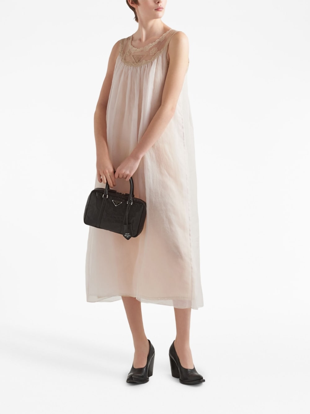 Pra*a medium leather tote bag