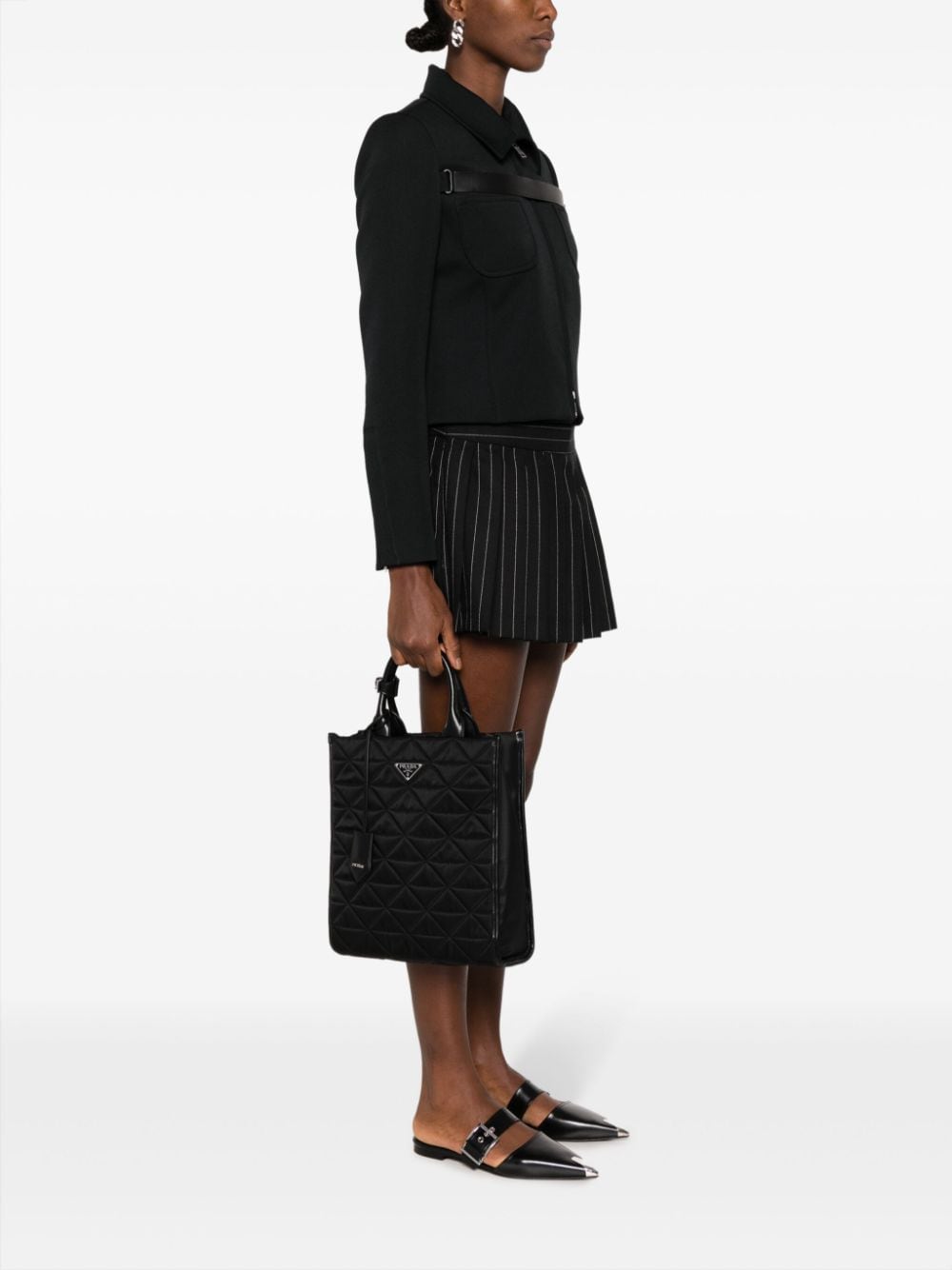 Pra*a re-nylon quilted tote bag