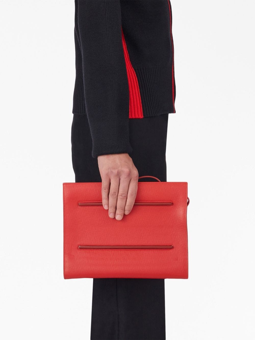 Ferragamo logo-print leather document holder