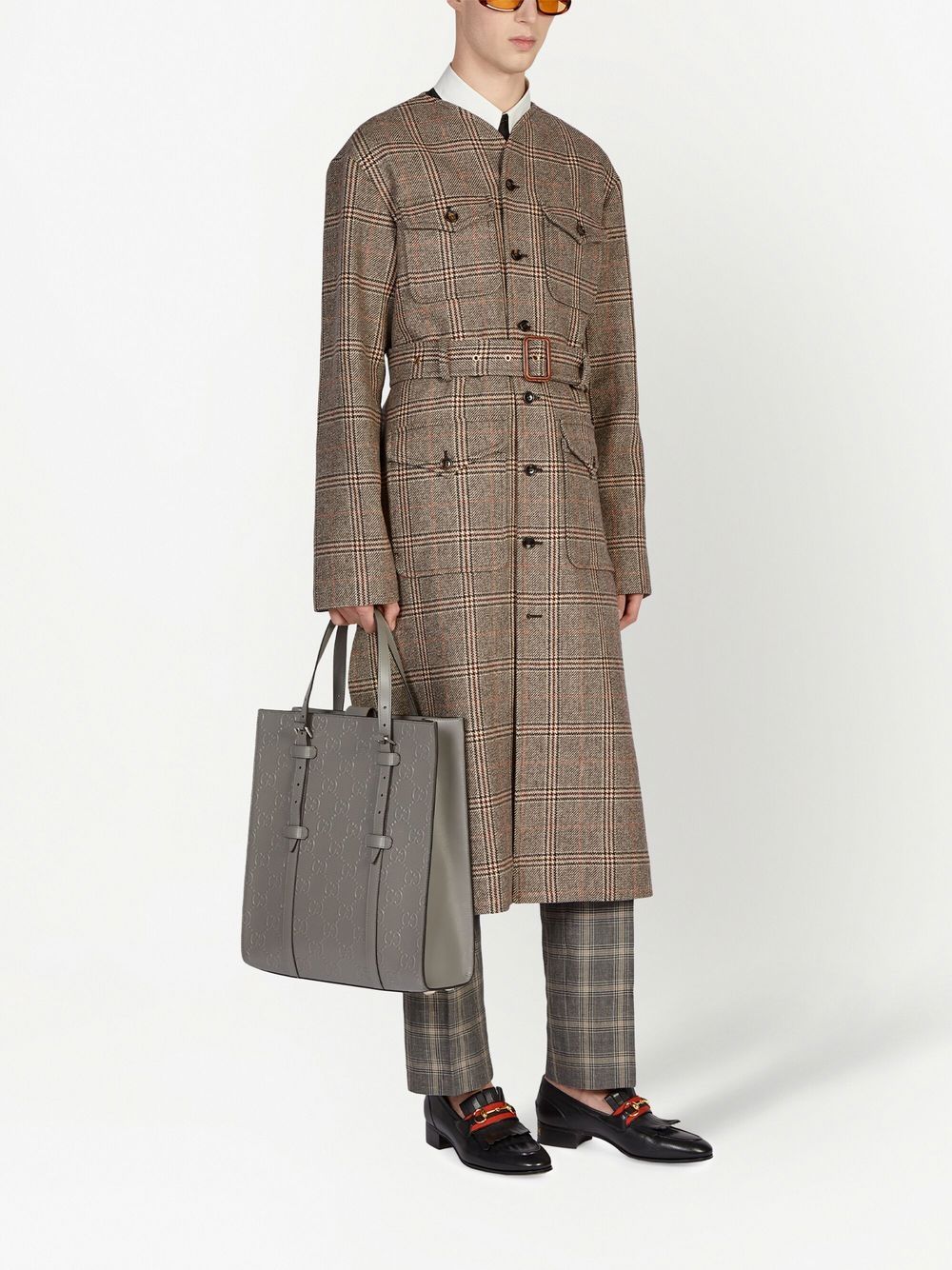 g*u*i gg S*p*e leather tote bag