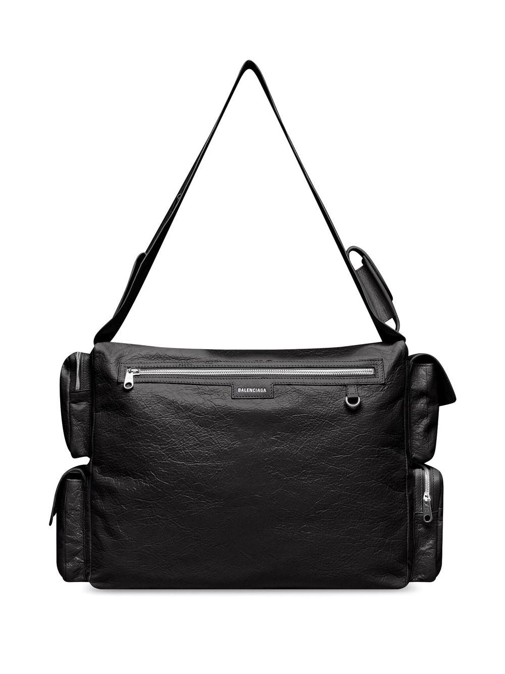 Ba*len*cia*ga logo zipped shoulder bag