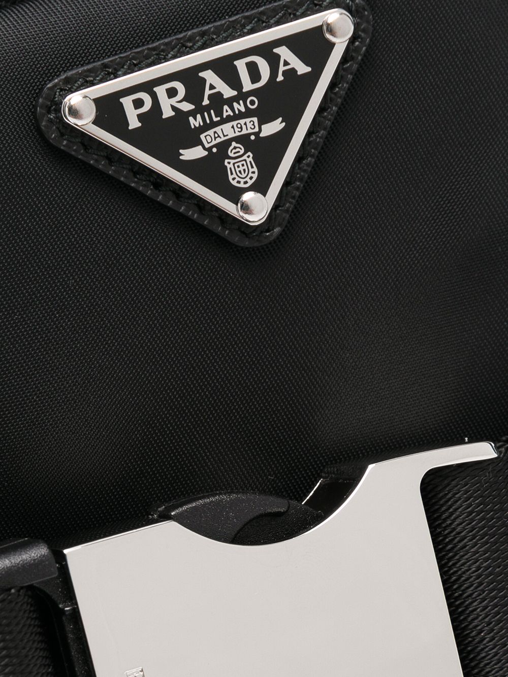 Pra*a woven triangle-logo belt bag