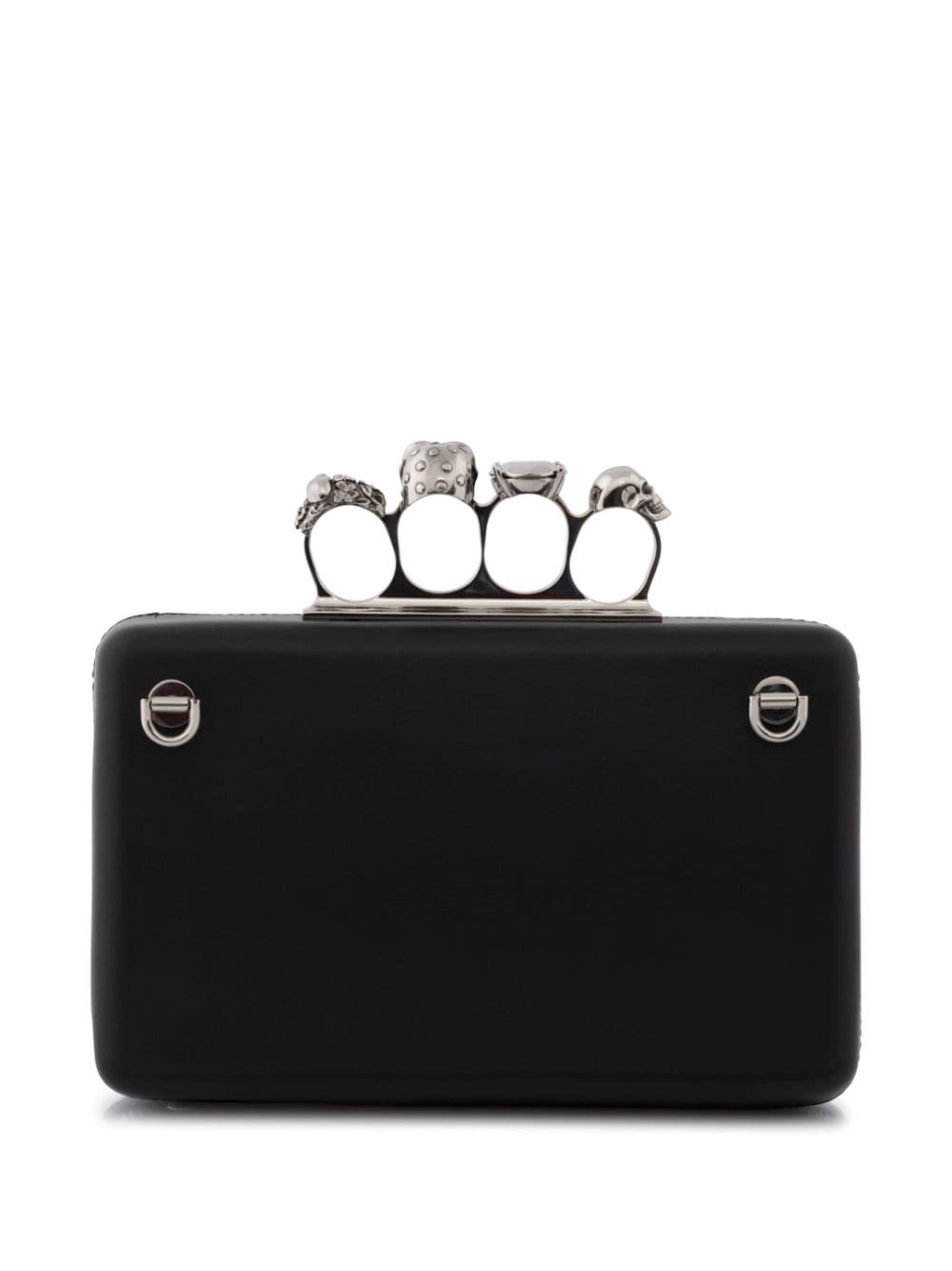 Alexander McQueen Twisted leather clutch bag