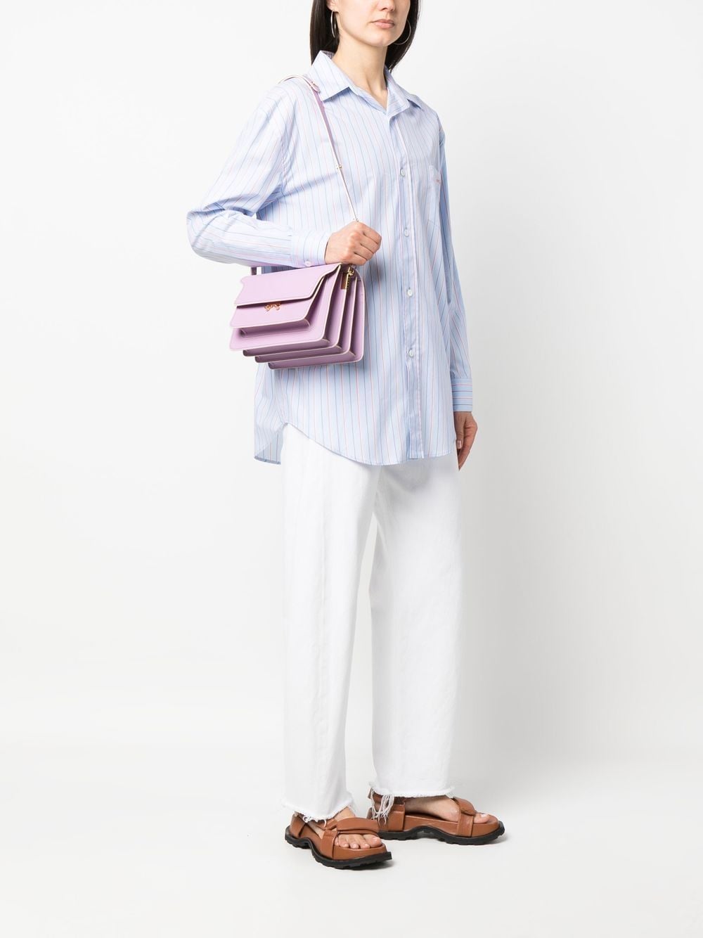 Marni Trunk leather shoulder bag