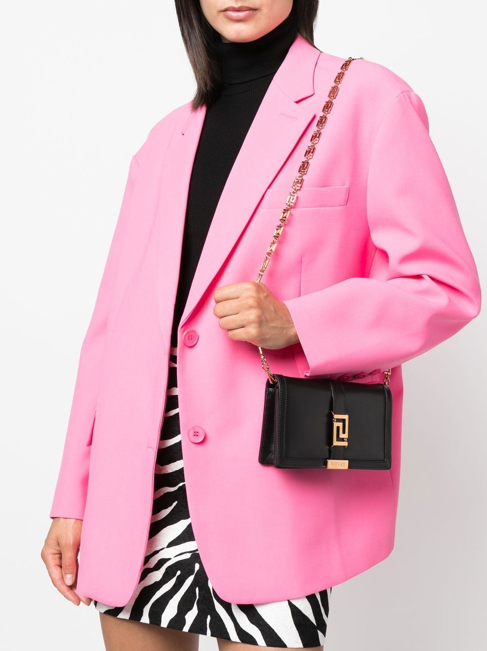 Versace Greca Goddess leather mini bag