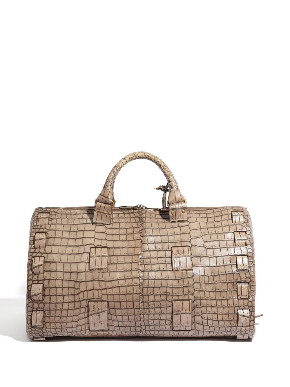Bo*te*ga ve*ne*ta crocodile-effect weekend duffle bag