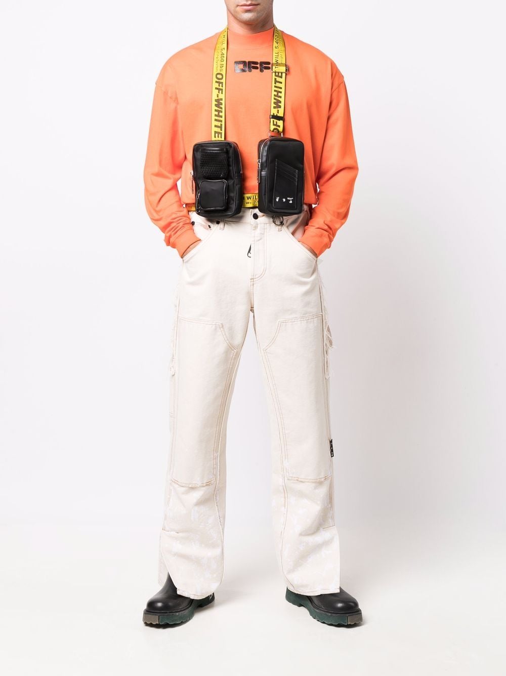 Off-White double pouch shoulder bag