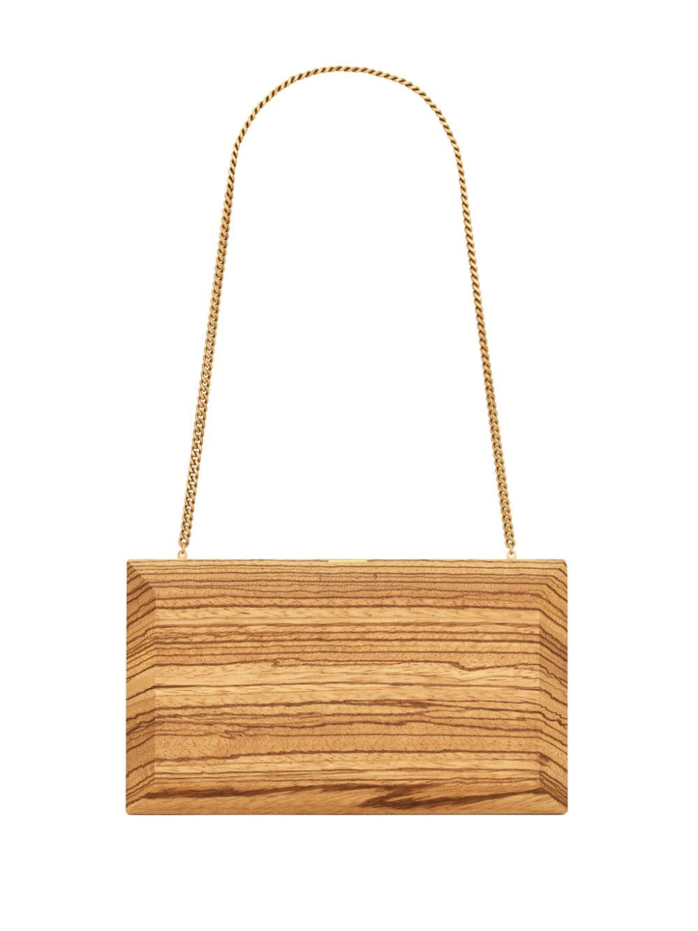Saint Laurent Minaudiere wood clutch bag