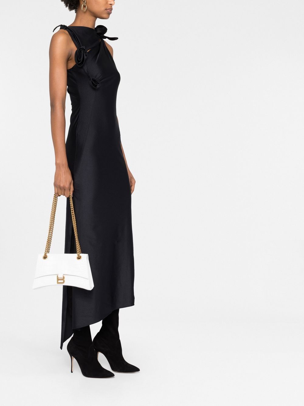 Ba*len*cia*ga crush crocodile-embossed crossbody bag