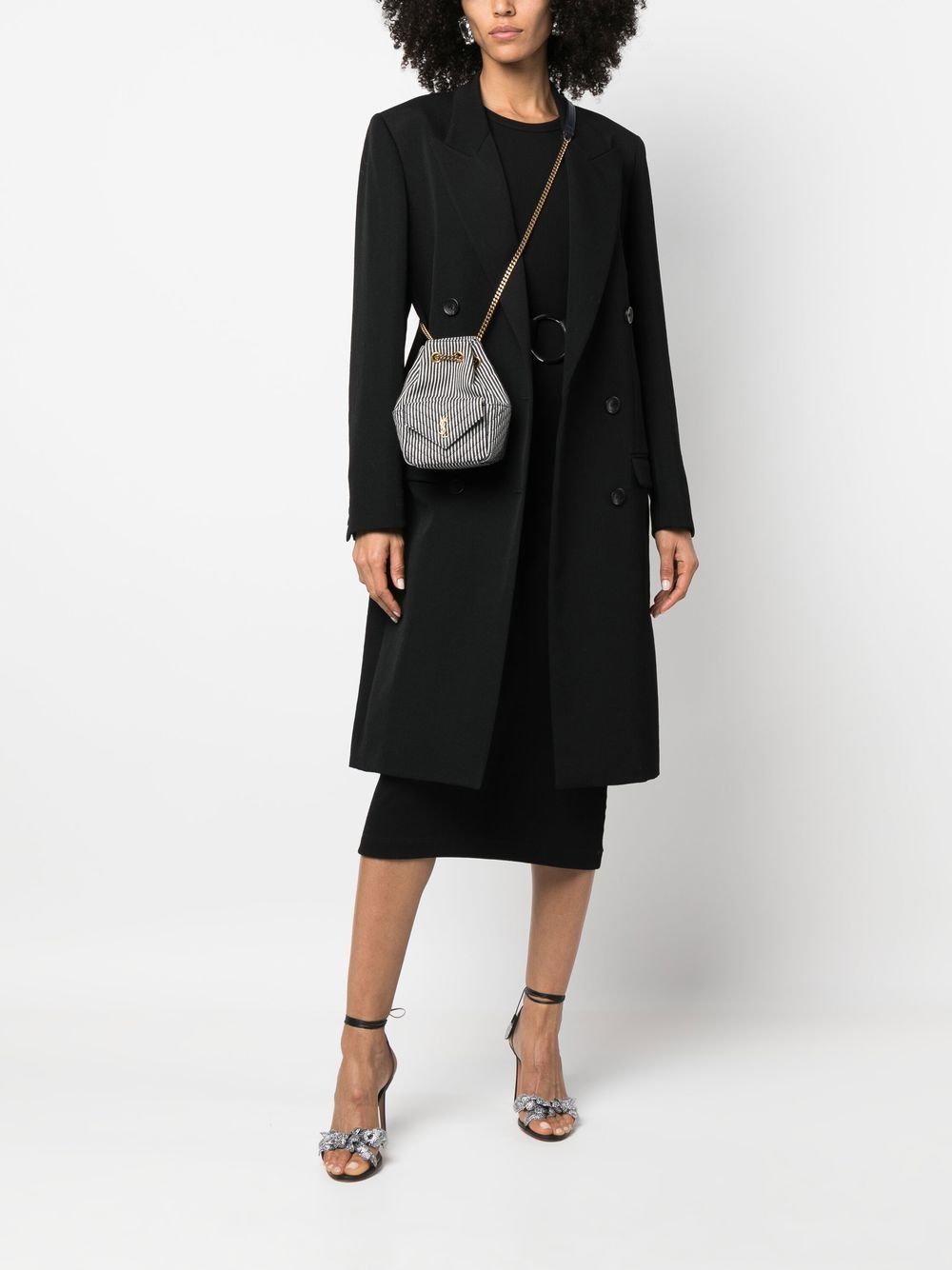 Saint Laurent mini Joe striped bucket bag