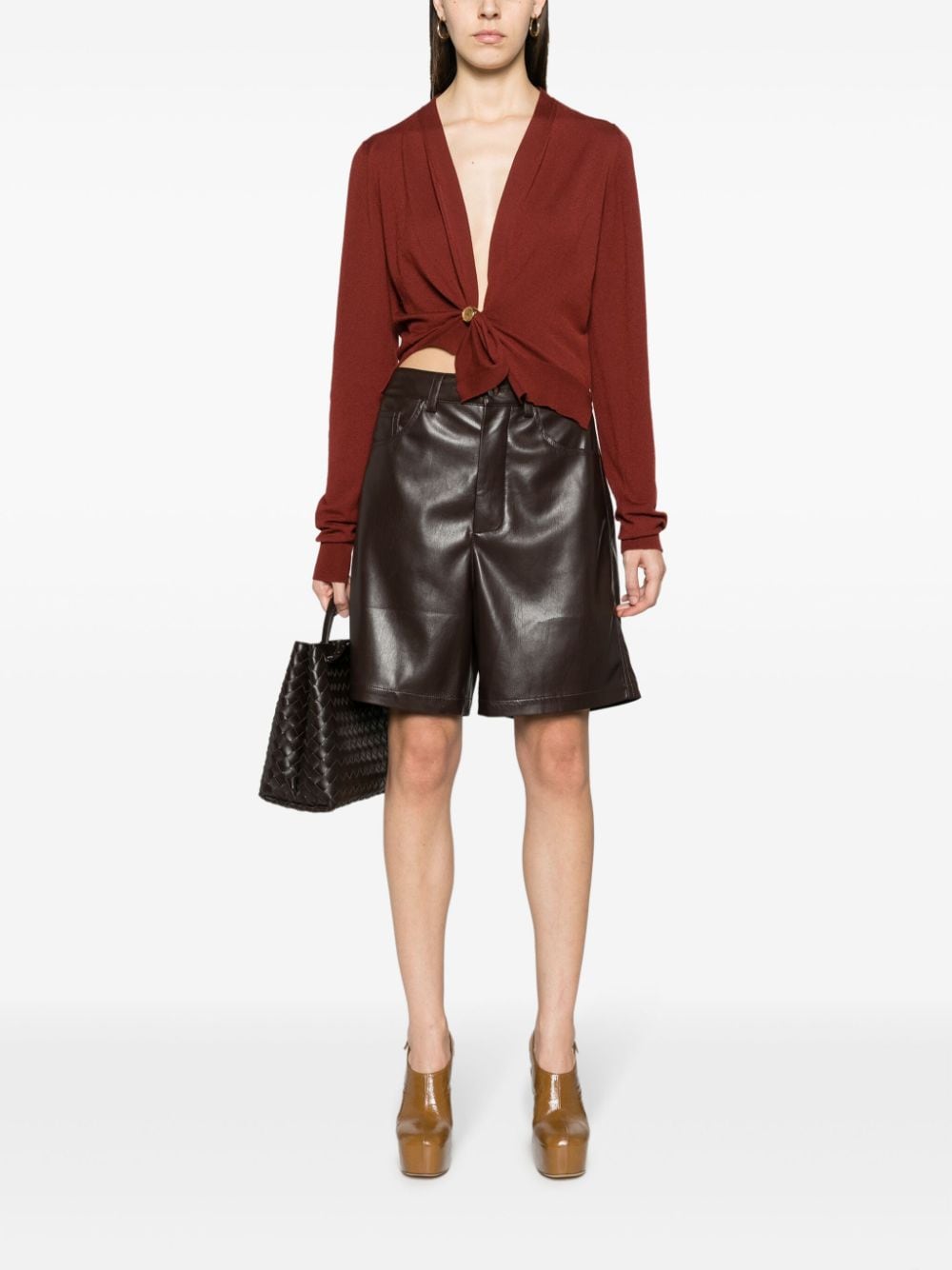 Bo*te*ga ve*ne*ta asymmetric cropped cardigan