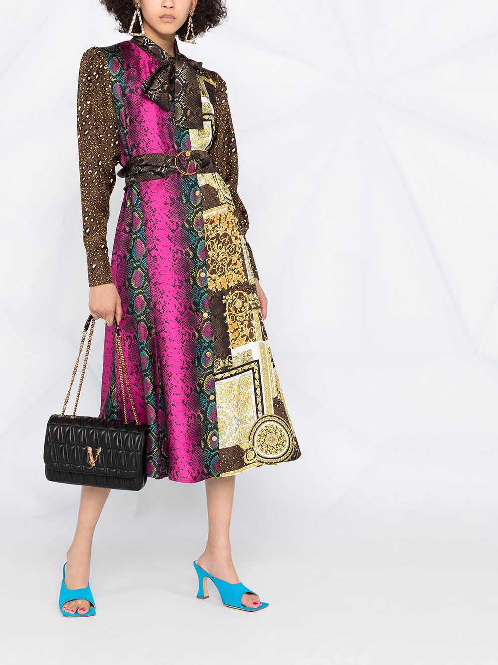 Versace Virtus quilted shoulder bag