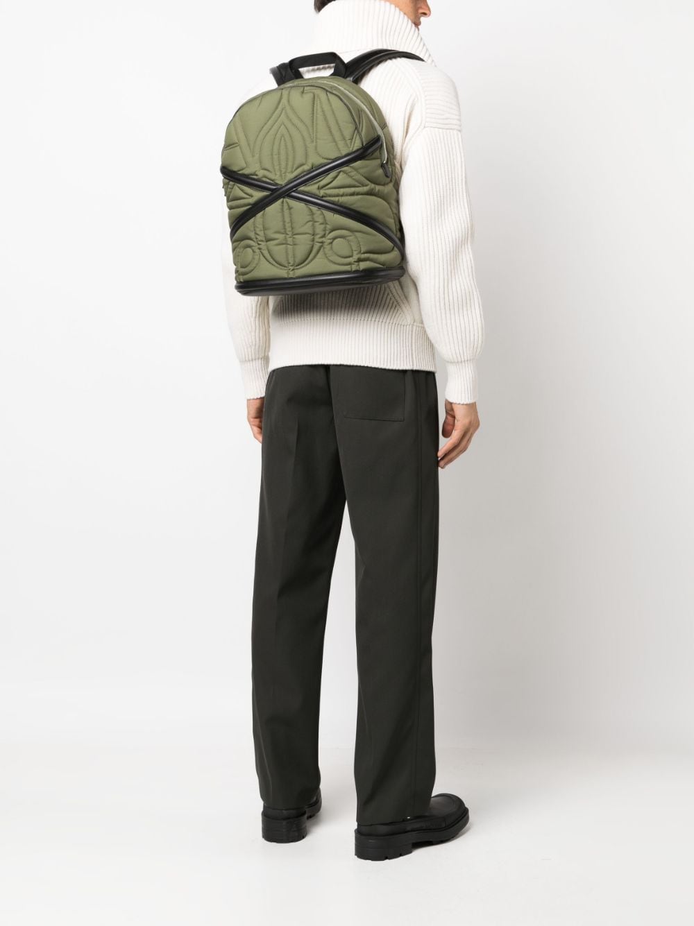 Alexander McQueen Pansies quilted backpack