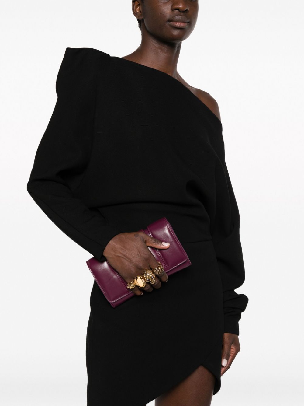 Alexander McQueen Skull quilted clutch bag