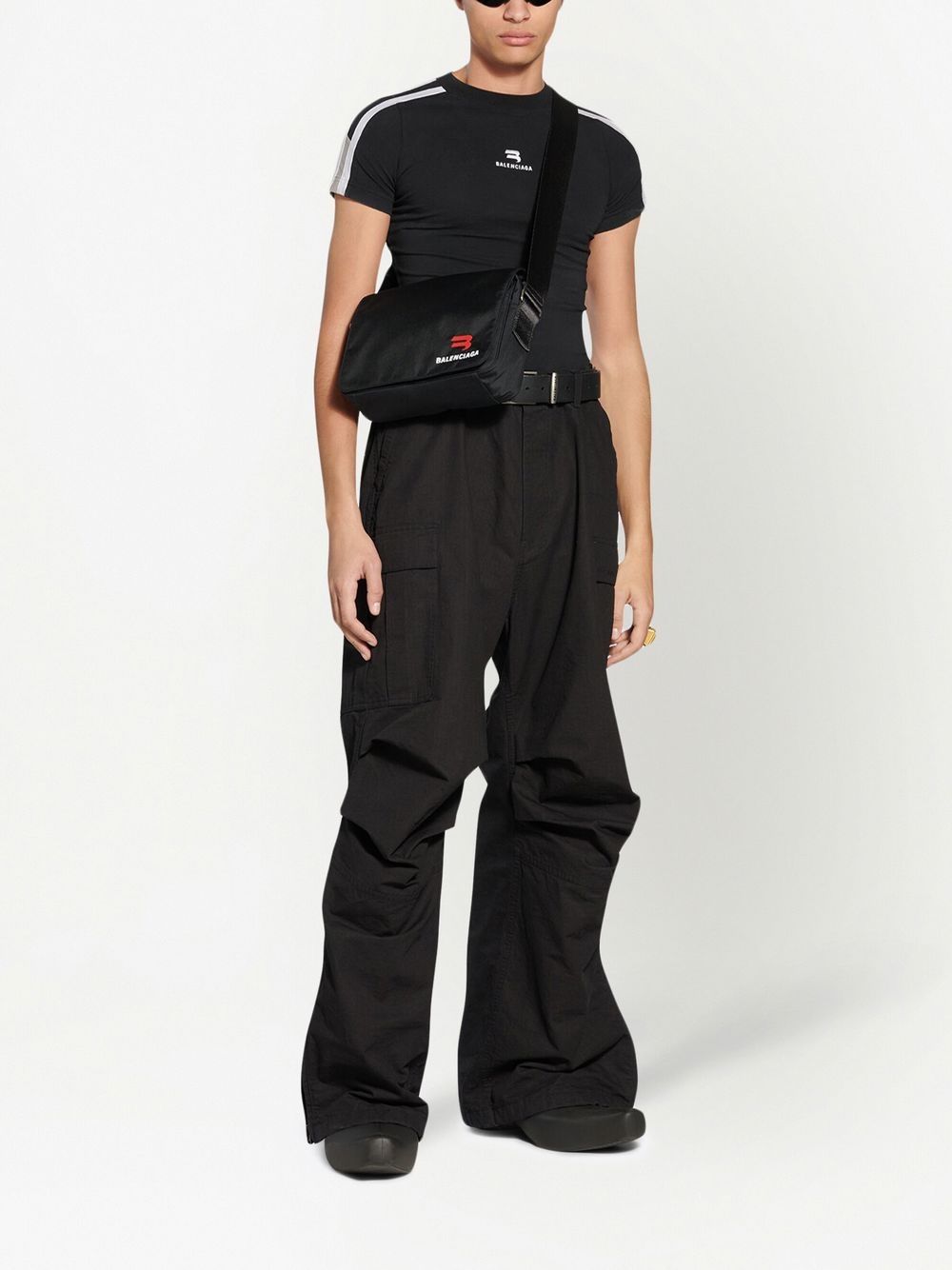 Ba*len*cia*ga explorer logo-print messenger bag