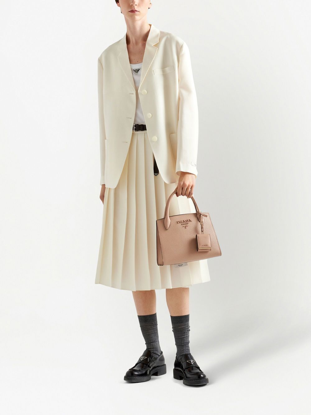 Pra*a saffiano leather bag