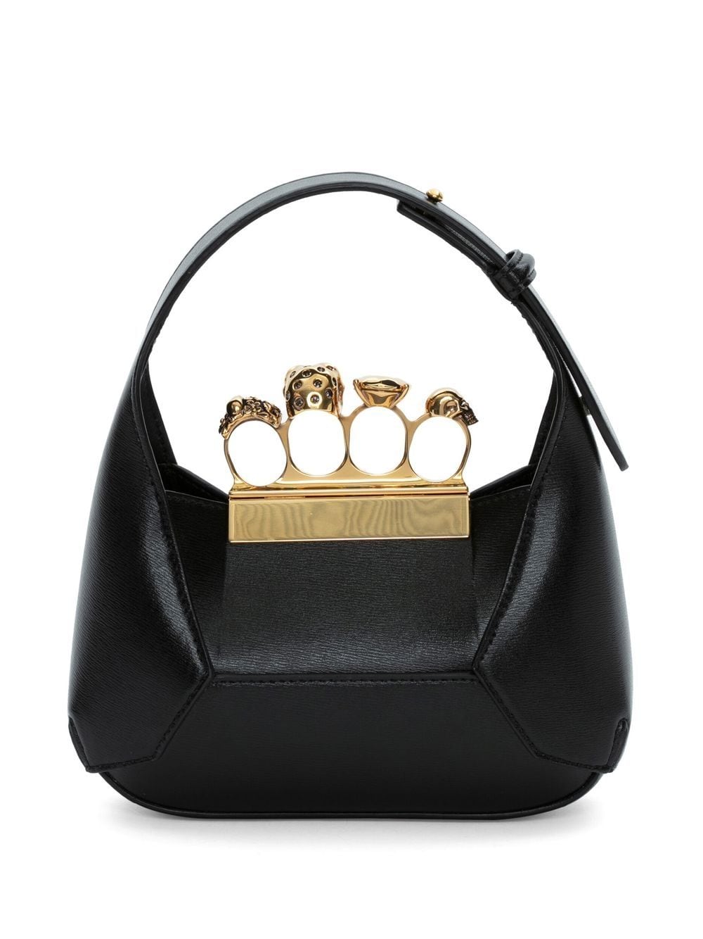Alexander McQueen Jewelled Hobo leather mini bag