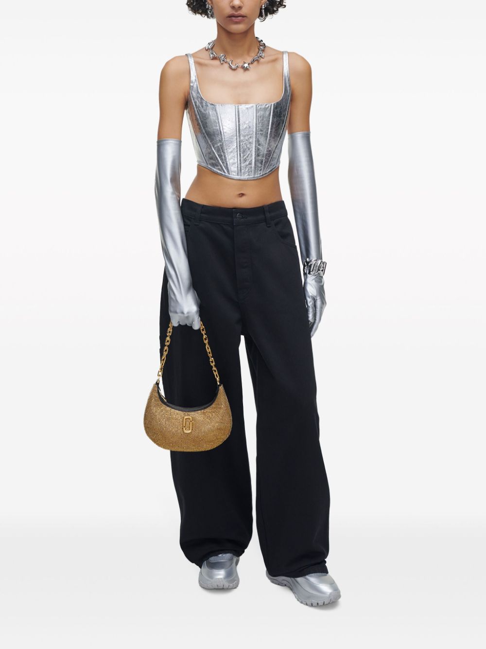 Marc Jacobs small The Rhinestone Curve shoulder bag