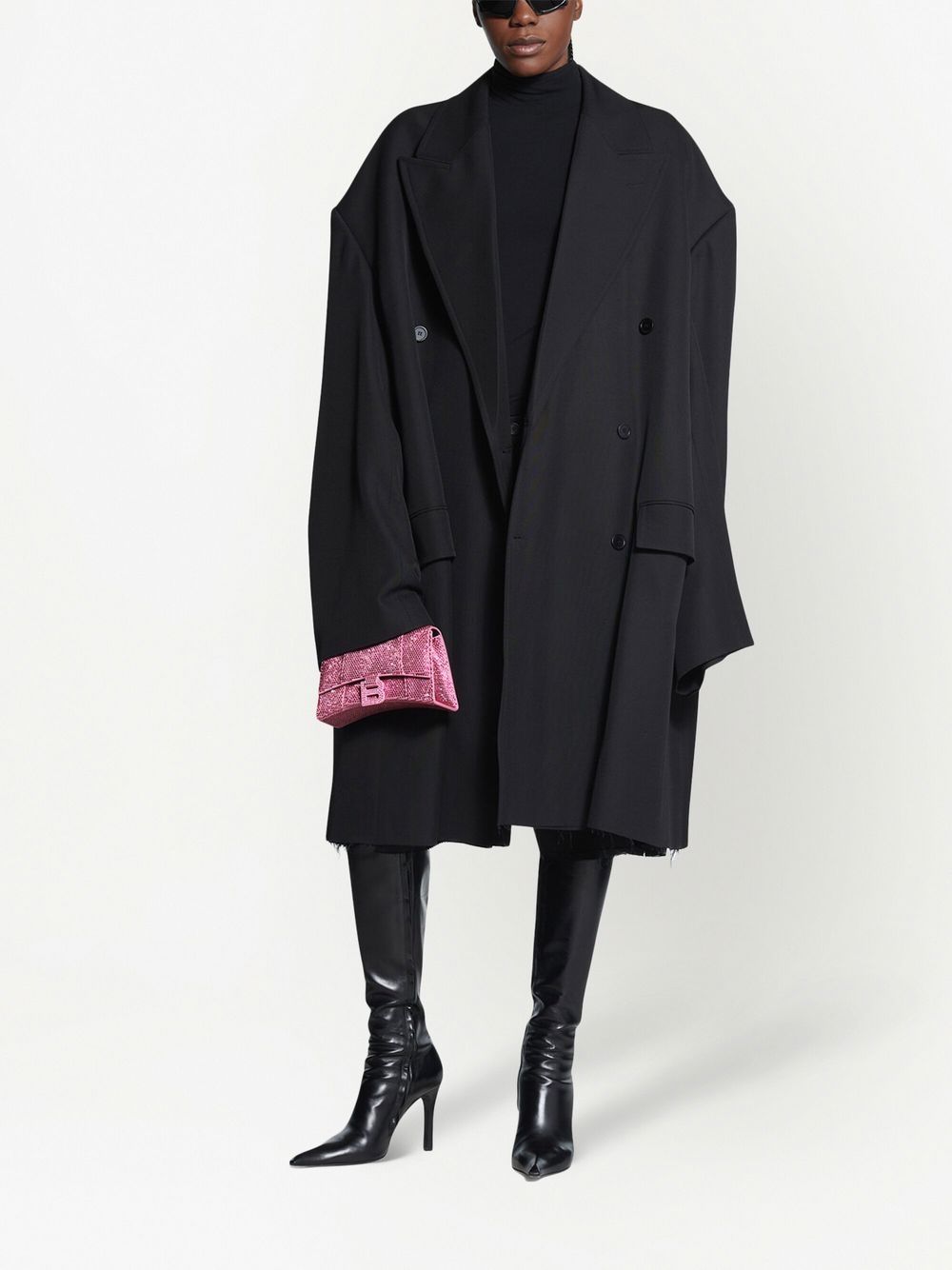 Ba*len*cia*ga xs crystal-embellished hourglass tote bag