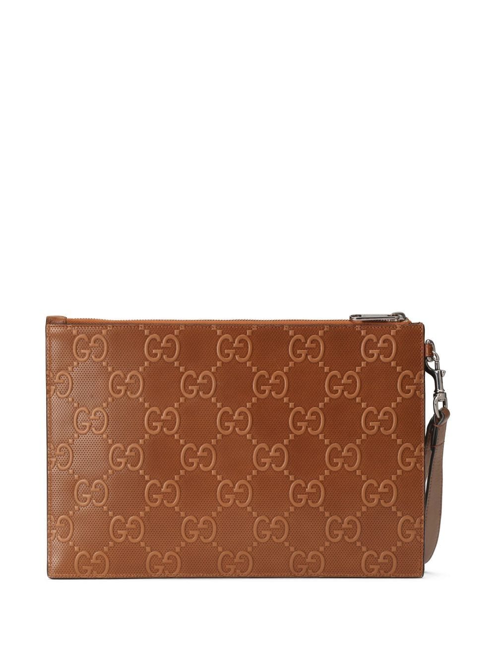 G*u*i gg embossed leather pouch