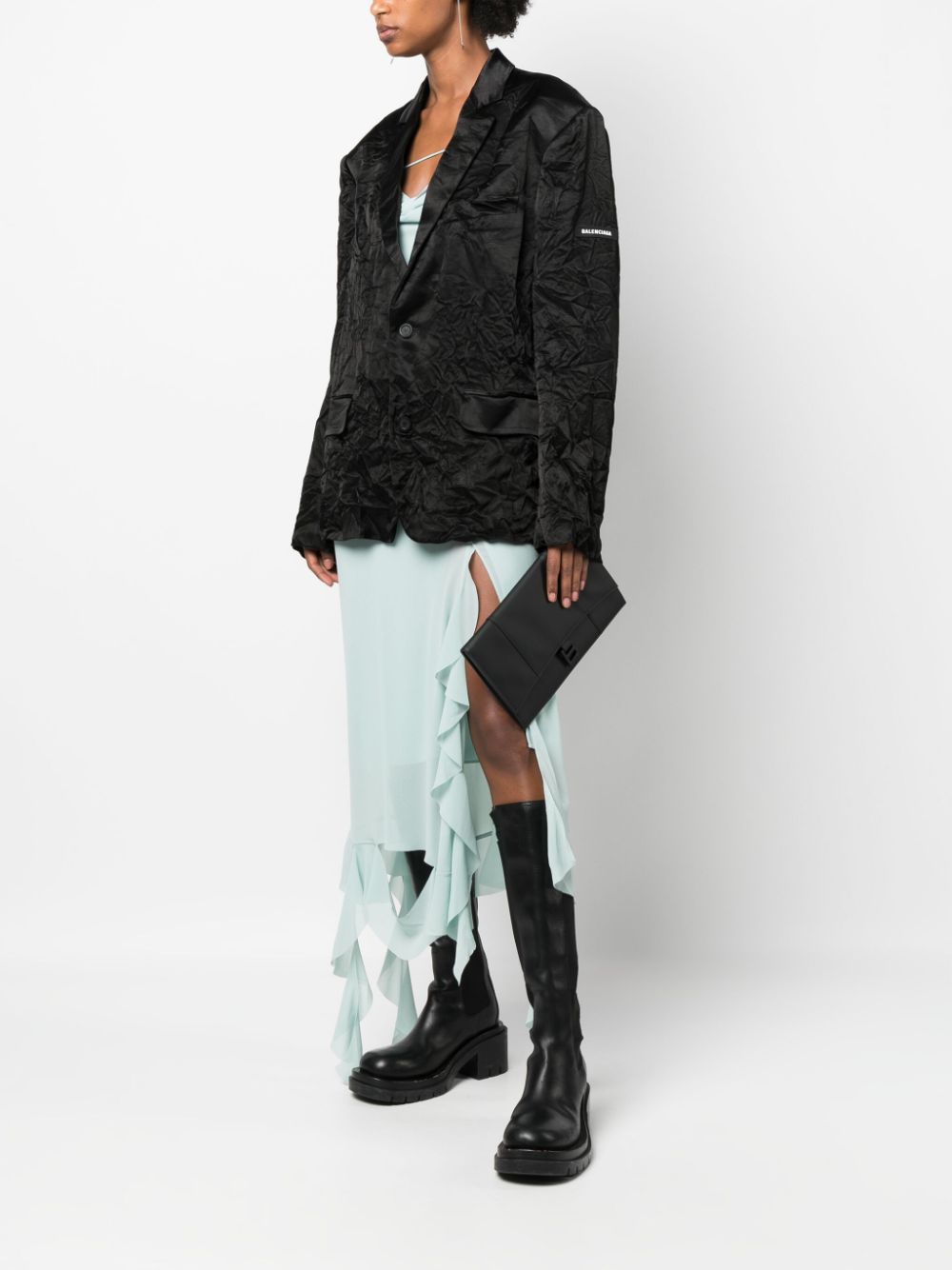 Ba*len*cia*ga hourglass flat clutch bag