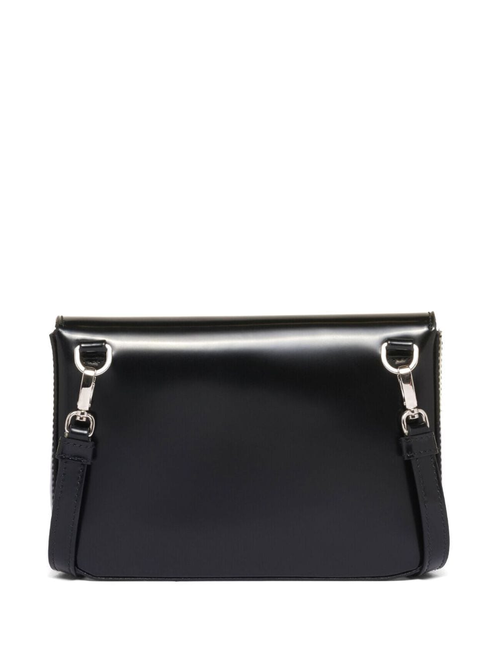 Pra*a logo-stamp brushed leather bag