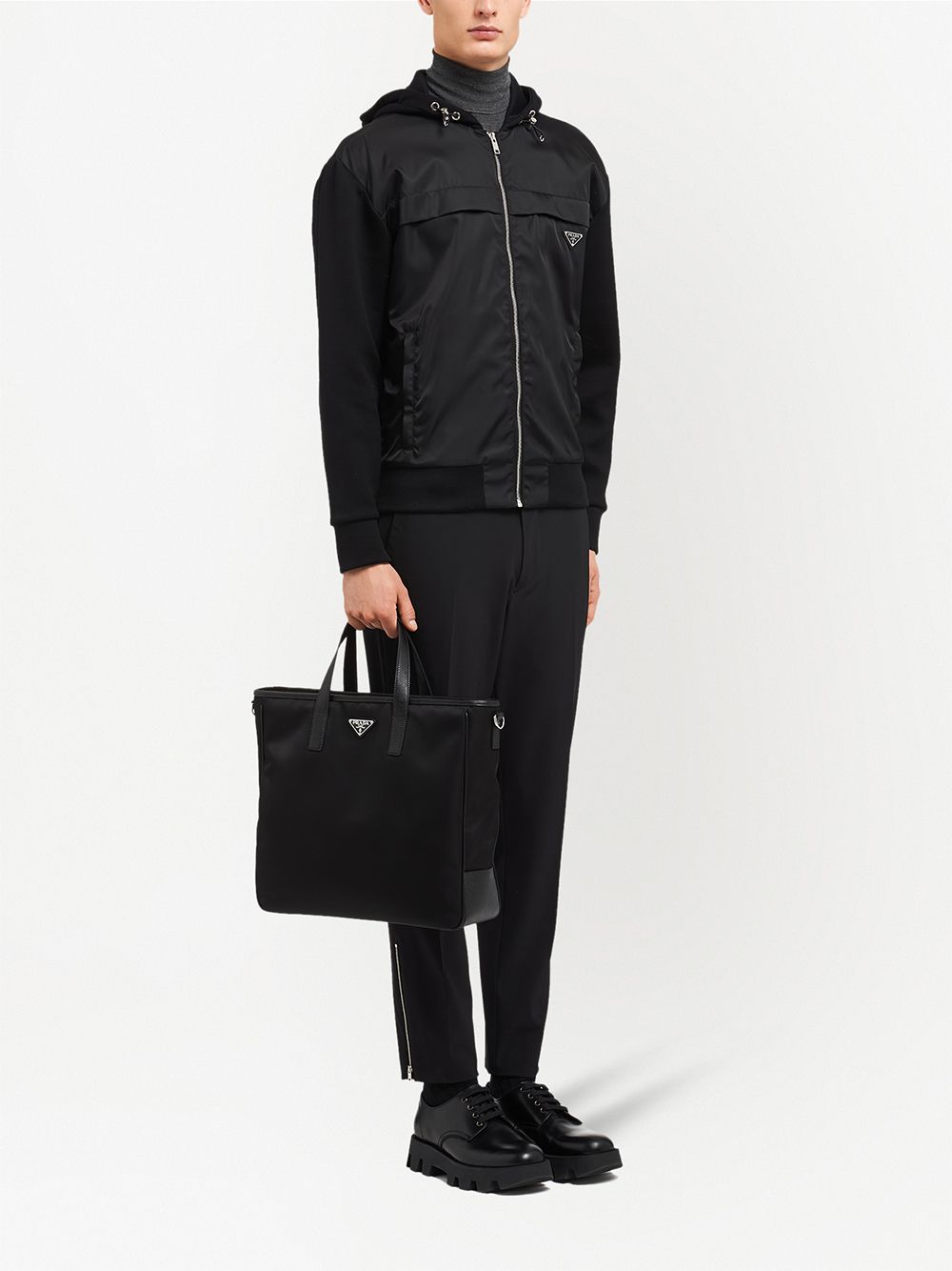 Pra*a re-nylon logo tote bag