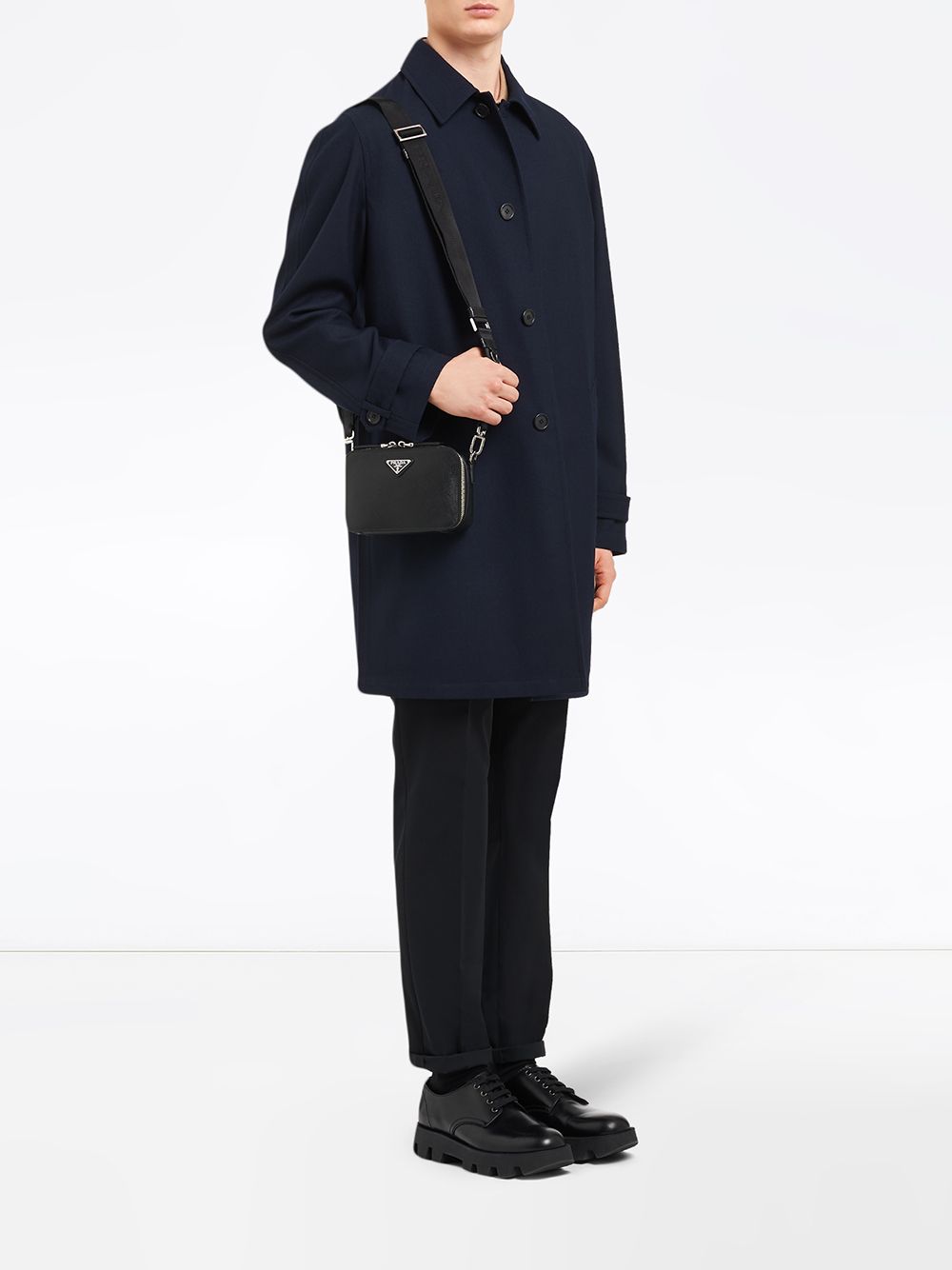 Pra*a logo plaque messenger bag