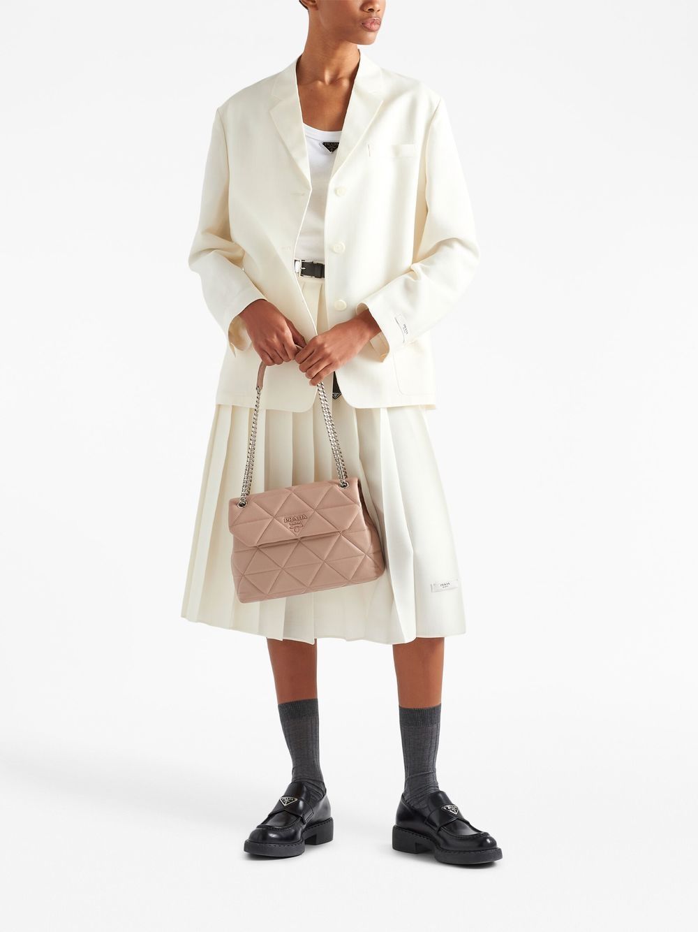 Pra*a large Pra*a spectrum nappa leather bag