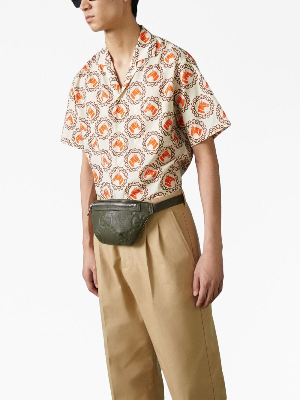 G*u*i small jumbo gg leather belt bag